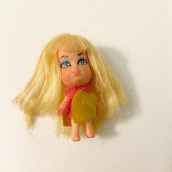 Vintage Liddle Kiddle Laffy Lemon Doll and Unmarked Miniature 2 Inch Doll - Picture 14 of 16